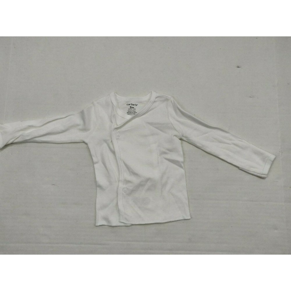 Carter's 4-Pack Kimono Side-Snap Solid White 3 Mon - Picture 2 of 10